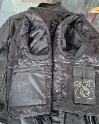 Chaqueta Piel Moto Talla S (48) Protecciones