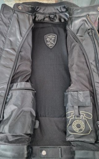 Chaqueta Piel Moto Talla S (48) Protecciones