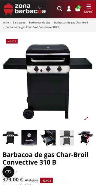 Barbacoa Char-Broil PARA COGER HOY