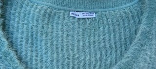 Jersey crop top perlas azul S