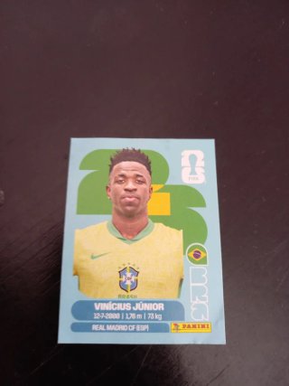 Carta Mundial Vinícius Júnior Brasil Panini