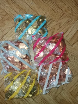 Bolsas 20,10,5,2,1 céntimos 1999 sin circular
