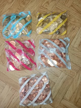 Bolsas 20,10,5,2,1 céntimos 1999 sin circular