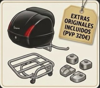 Vespa 125 Negro Brillante del 2024 SOLO 1.750 km!