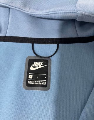 Sudadera Nike Tech Fleece Azul y Blanca