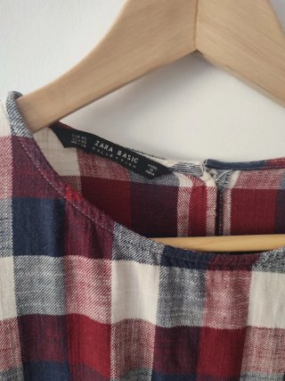 Blusa cuadros Zara