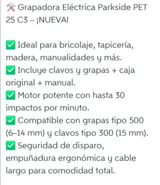 Grapadora Eléctrica Parkside PET 25 C3