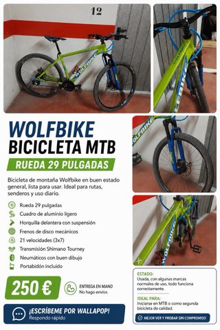 Bicicleta Montaña 29 Verde