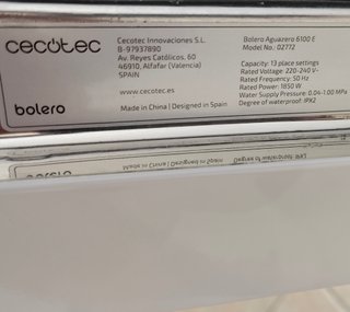 Cecotec Lavavajillas Independiente de 60 cm Bolero