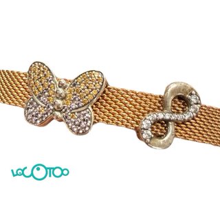 Pulsera Plata PANDORA CON 2 COLGANTES