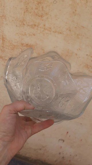 Set 4 cuencos cristal flor