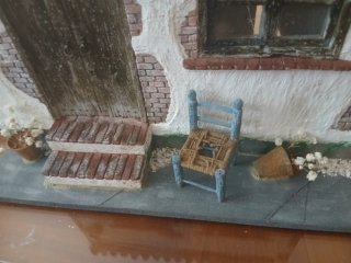 Fachada casa antigua miniatura
