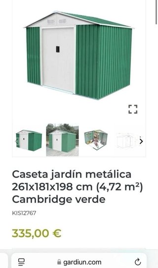 Caseta jardín metálica 4.72 m2 Cambridge