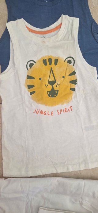 Lote 7 camisetas para niño sin mangas