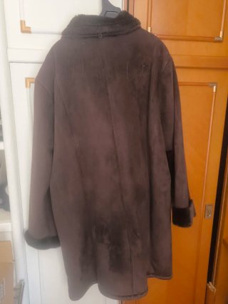 Abrigo largo marrón T XXL