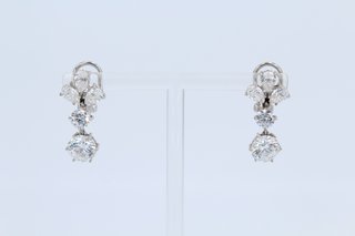 Pendientes Oro Blanco 18k Novia Ceremonia.0400011