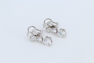 Pendientes Oro Blanco 18k Novia Ceremonia.0400011