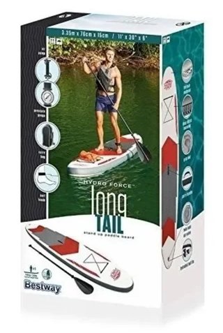Bestway 65083 Tabla Paddle Surf Hinchable Hydro-Force Long Tail Sup Lite 335x76x15 cm