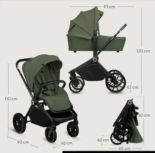LIONELO MIKA PLUS 2 en 1 Cochecito de bebé 0-48 m
