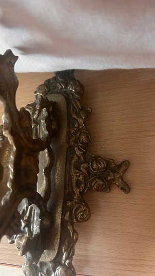 Espejo Tocador Vintage Bronce Pájaros