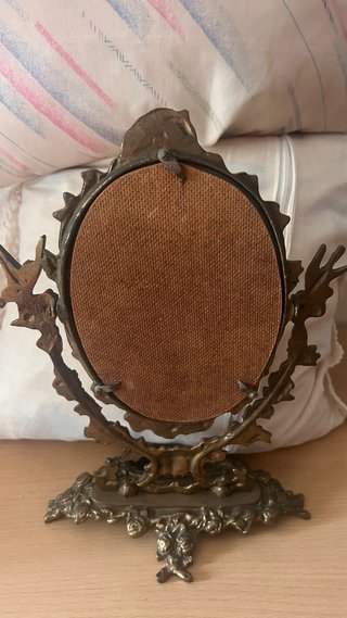 Espejo Tocador Vintage Bronce Pájaros