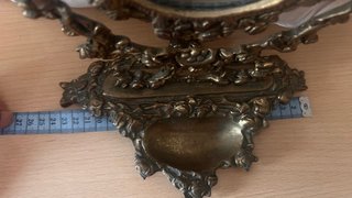 Espejo Tocador Vintage Bronce Pájaros