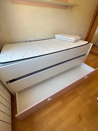 Cama nido con cajones y colchones