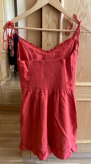 Vestido Abercrombie XS Lino/Viscosa Forrado