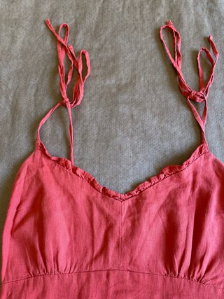 Vestido Abercrombie XS Lino/Viscosa Forrado