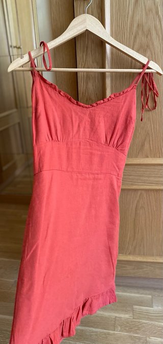 Vestido Abercrombie XS Lino/Viscosa Forrado