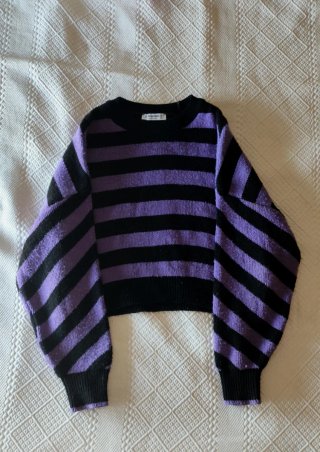 Jersey rayas moradas y negras Stradivarius