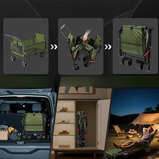 Tumbona/Carro de Camping Plegable 200 kg