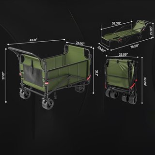 Tumbona/Carro de Camping Plegable 200 kg