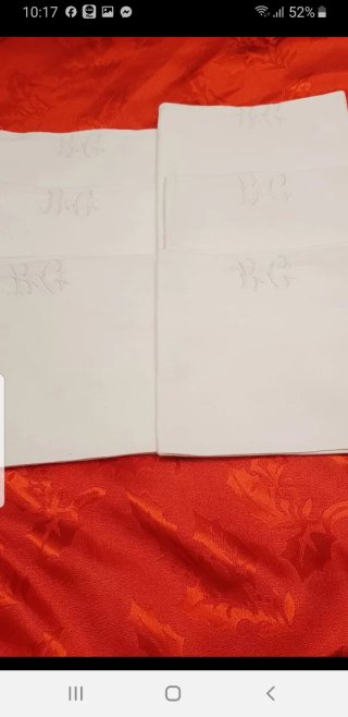 6 grandi tovaglioli fiandra