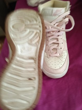 Nike Semibota Rosa y Blanco