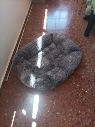 NUEVA Cama perro gato suave gris