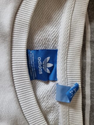 Felpa Adidas Originals Bianca e Blu Oversize M