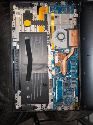 Placa base y teclado Toshiba negro