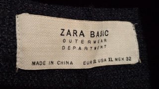 Abrigo Zara Azul Talla XL