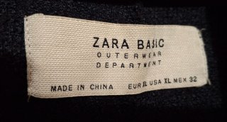 Abrigo Zara Azul Talla XL