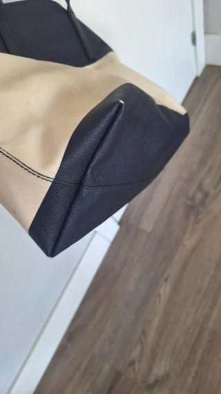 Bolso Tote Bimba y Lola Azul Marino y Blanco