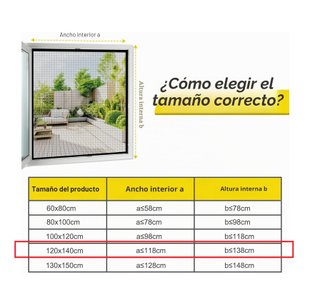 Mosquitera para Ventana  120x140cm Negra