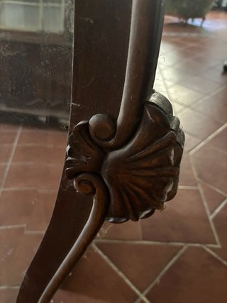 Espejo antiguo de madera y cristal