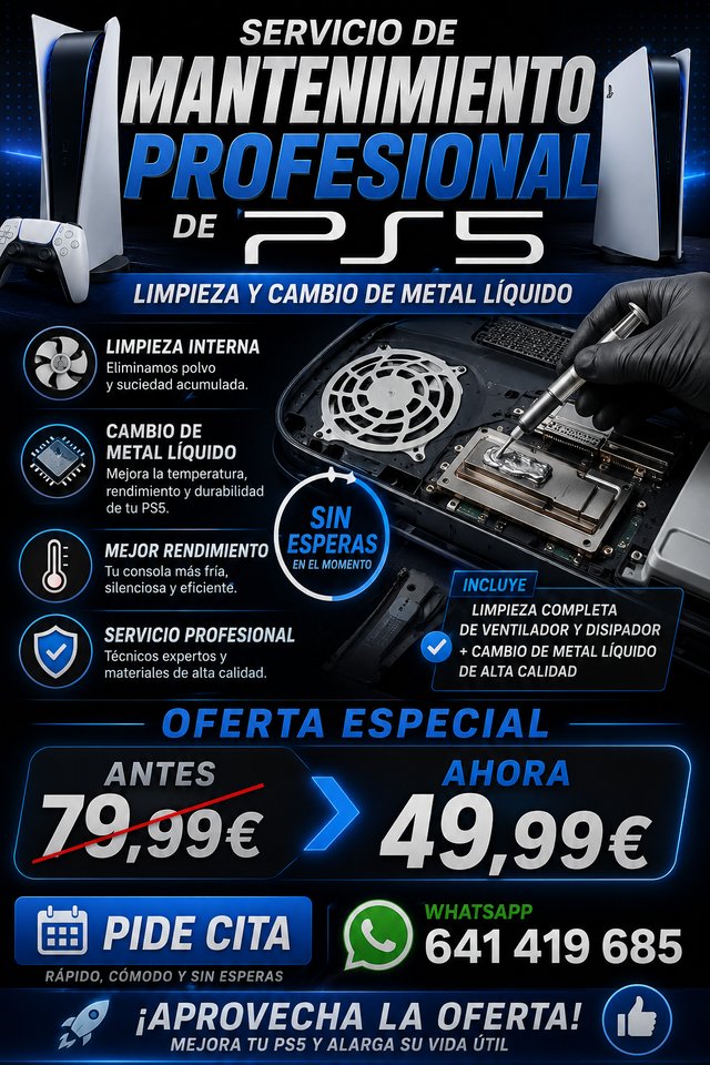 OFERTA Ps5 manteniento