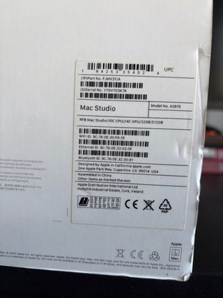 Apple Mac Studio M1 Max 32GB 2022