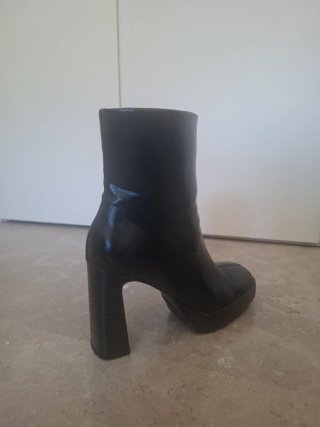 Botines Zara Tacón Plataforma Cuadrados