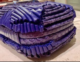 Bolso Bottega Veneta Knot piel de Pitón Morado