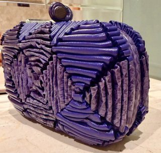 Bolso Bottega Veneta Knot piel de Pitón Morado