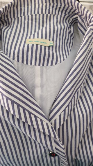 Chaqueta blazer rayas azules y blancas