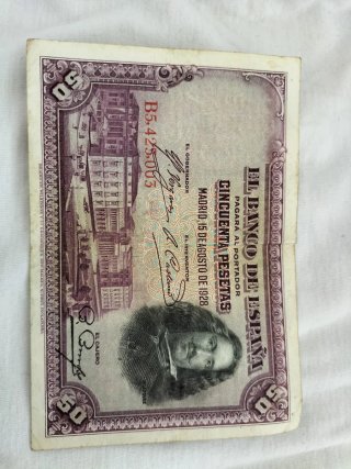 2 Billetes 100 pesetas 1925 felipe